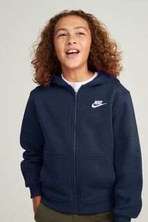 Толстовка Club на молнии из флиса Nike, синий