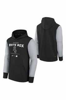 Белая флисовая толстовка Fanatics Chicago Sox Therma Baseball Nike, черный