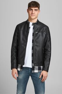 Куртка из искусственной кожи Jack &amp; Jones JACK &amp; JONES, черный