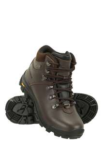 Женские водонепроницаемые походные ботинки Latitude Vibram Sole из кожи Mountain Warehouse, коричневый