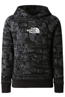 Легкий пуловер с капюшоном Drew Peak для мальчиков The North Face, черный
