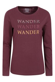 Женская футболка Wander с принтом Mountain Warehouse, розовый