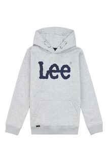 Классический пуловер с капюшоном для мальчиков Lee, серый