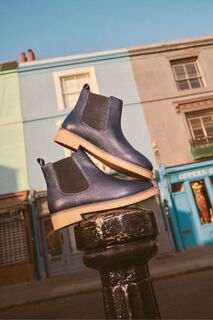 Синие кожаные туфли челси Обувь Chiswick Monsoon, синий