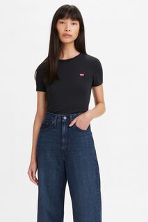 Футболка Rib Baby с короткими рукавами Levi&apos;s, черный Levis