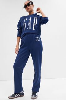 Джоггеры прямого кроя с логотипом Gap, синий