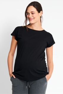 Хлопковая футболка бойфренда JoJo Maman bébé для беременных Jojo Maman Bébé, черный