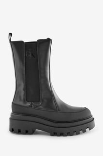 Ботинки челси на плоской платформе Calvin Klein, черный