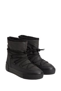 Черные зимние ботинки на платформе и ботильоны Calvin Klein, черный