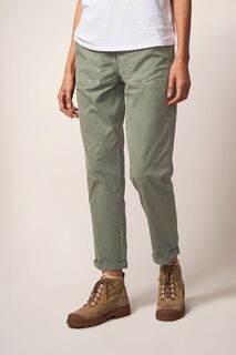 Зеленые брюки-чиносы Twister White Stuff, зеленый