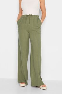 Широкие брюки из смесового льна Long Tall Sally, зеленый