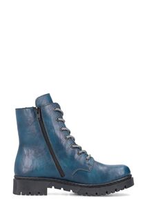 Синие женские туфли на молнии Rieker, синий