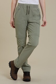 Женские походные брюки-трансформеры Explorer на молнии Mountain Warehouse, зеленый