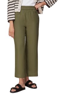 Зеленые льняные брюки с карманом Whistles, зеленый