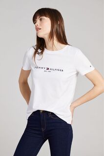 Белая футболка с логотипом Heritage Tommy Hilfiger, белый