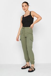 Креповые брюки PixieGirl с практичными манжетами из коллекции Petite PixieGirl Petite, зеленый