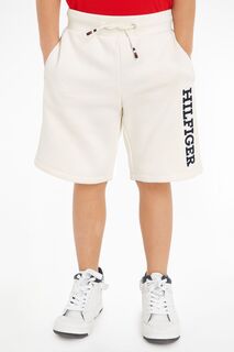 Белые спортивные шорты для мальчиков с логотипом Tommy Hilfiger, белый