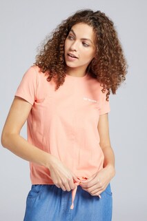 Женская футболка с графикой и завязками спереди из экологически чистой ткани Lexi Animal, розовый