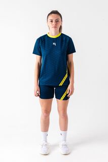 Женский тренировочный топ бирюзового цвета стандартного кроя Miss Kick, синий