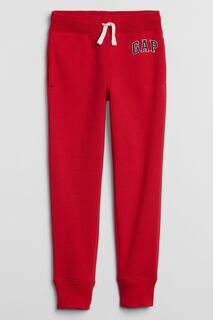 Спортивные брюки с принтом и логотипом Gap, красный