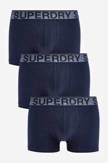 Набор из 3 боксеров-шорт Superdry, синий