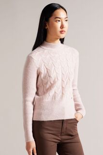 Вязаный розовый свитер Veolaa из мохера Ted Baker, розовый