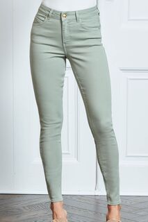 Идеальные узкие джинсы Sosandar, зеленый