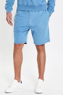 Флисовые шорты с эффектом хлопкового оттенка Threadbare, синий