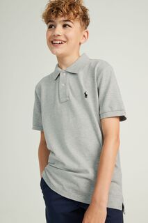 Рубашка-поло с логотипом для мальчика Polo Ralph Lauren, серый