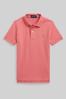 Рубашка-поло из сетчатого хлопка с логотипом Polo Ralph Lauren, красный