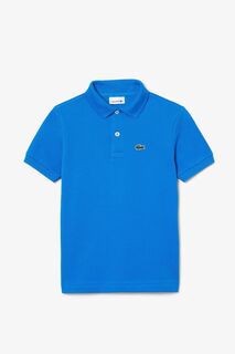 Синяя детская рубашка-поло Core Essentials Lacoste, синий