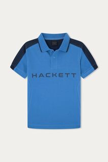 Синяя детская рубашка-поло London Hackett, синий