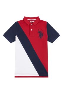 Красная рубашка-поло для мальчика U.S. Polo Assn, красный