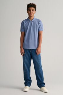 Рубашка-поло Gant Shield с логотипом GANT, синий