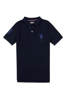 Синяя рубашка-поло Player 3 U.S. Polo Assn, синий