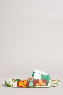 Шлепанцы Paulah Sunburnt с изумрудным цветочным узором Ted Baker, зеленый