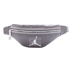 Поясная сумка Air Jordan Unisex Polyester Crossbody Printing Logo Zipper, серый/белый
