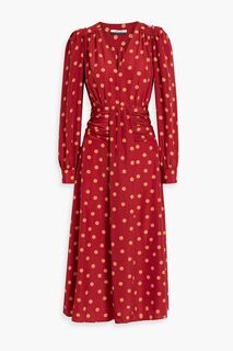 Плиссированное платье миди Valentina в горошек DEREK LAM 10 CROSBY, красный