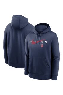 Красный - Флисовый пуловер с логотипом Boston Sox Swoosh Nike, синий