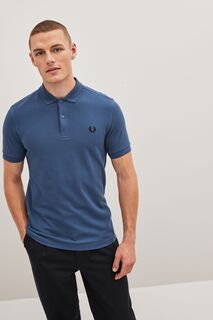 Однотонная рубашка-поло Fred Perry, синий