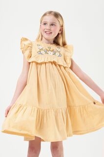Желтое платье без рукавов Theodora с вышивкой на кокетке Angel &amp; Rocket, желтый