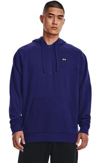 Черная флисовая толстовка Rival на молнии 1/2 Under Armour, синий