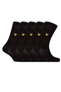 Пять пар черных носков Core Lyle &amp; Scott, черный