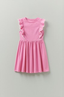 Розовое платье из ткани с рюшами Crew Clothing Company, розовый