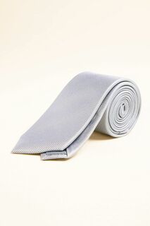 Шелковый галстук Natte MOSS, серебряный