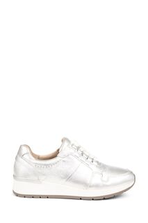 Кожаные спортивные туфли на шнуровке Van Dal, серебряный