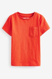 Однотонная футболка с короткими рукавами Next, оранжевый