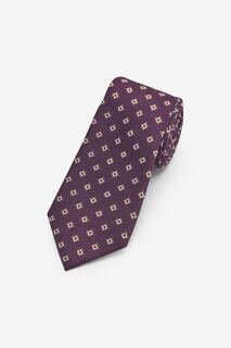 Шелковый галстук с геометрическим узором Next, красный