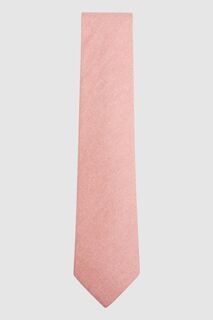 Галстук Saturn из смеси шерсти и шелка Reiss, розовый