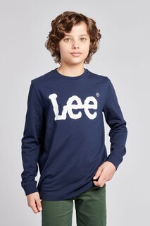 Классическая футболка для мальчика с длинными рукавами Lee, синий